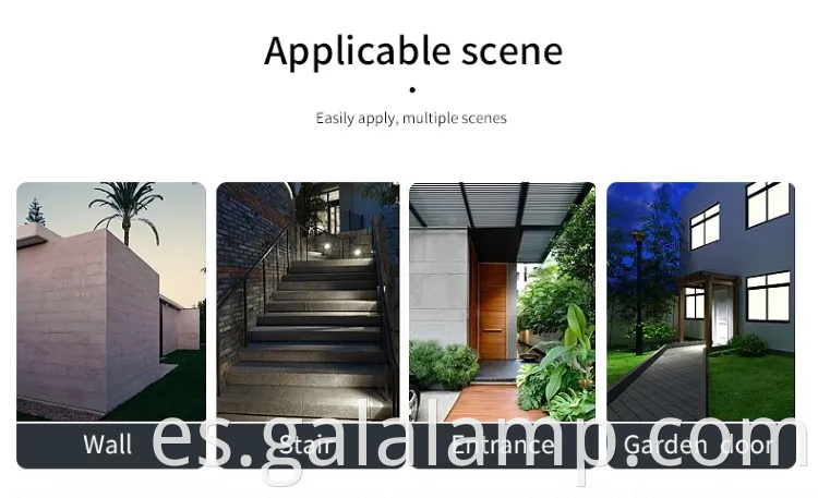 Elegante iluminación de pared impermeable para hoteles y villas de lujo